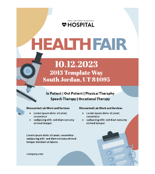 Health & Benefits Fair Flyer Template