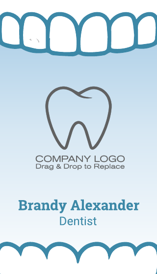 Simple Dentures Dental Business Card Template