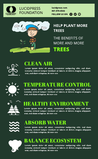 Planting Trees Infographics Template