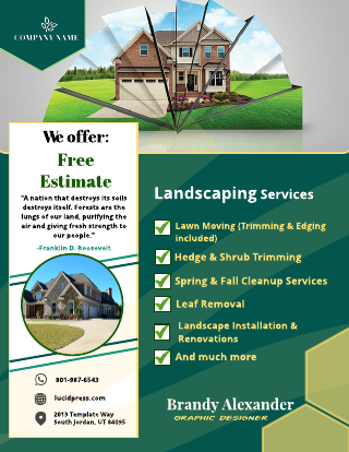 Circle House Landscaping Flyer Template