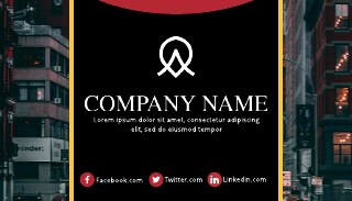 Red & Yellow Creative Business Card Template