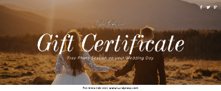 Wedding Yellow Photography Gift Certificate Template
