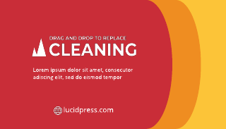 Red And Orange And Yellow Cleaning Business Card Template