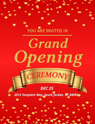 Grand Opening Ceremony Flyer Template