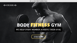 Super Simple Grey Gym Website Template