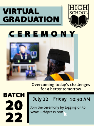 Yellow Green Virtual Graduation Poster Template