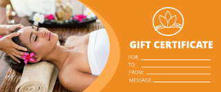 Massage Orange Gift Certificate