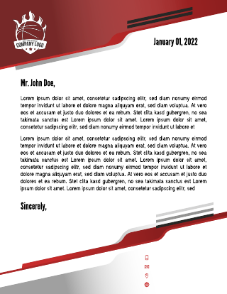 Lines In Motion Professional League Letterhead Template