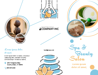 Spa & Beauty Salon Bi-fold Brochure Template
