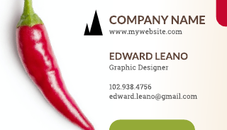 Catering Spicy Business Card Template
