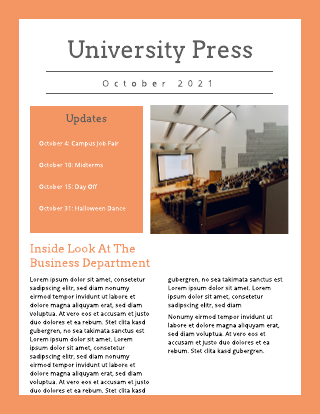 Free School Newsletter Templates Examples