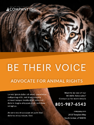Animal Rights Voice Poster Template