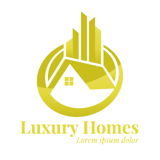 Gold Luxury Real Estate Logo Template