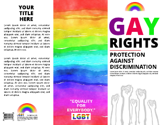 Rainbow Colorful Gay Rights Brochure Template