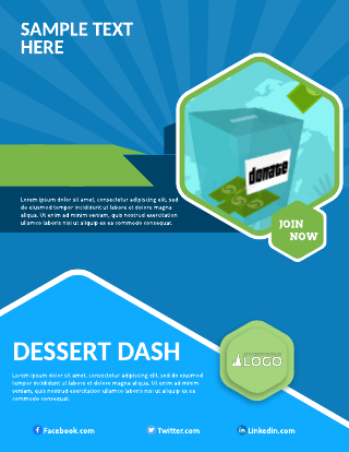 Dessert Dash Fundraiser Flyer Template