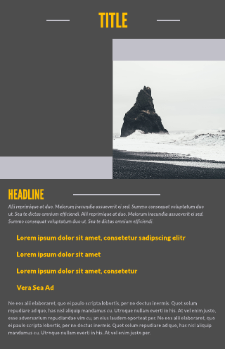 grey skies business leaflet template