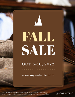 Brown Fall Sale Flyer Template