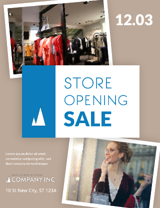 Sale Store Opening Flyer Template