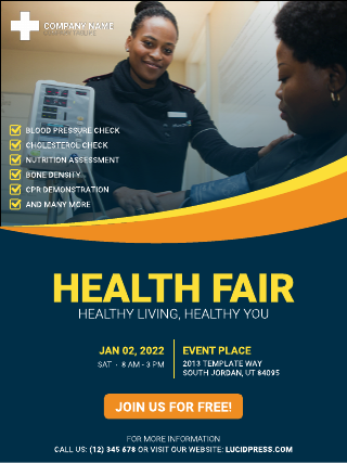 Health Fair Event Poster Template