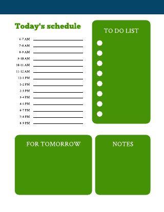 Orange Brown Daily's Schedule Template Template