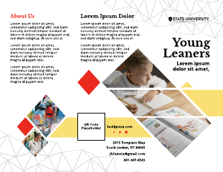 Young Learners Tri-fold Brochure Template