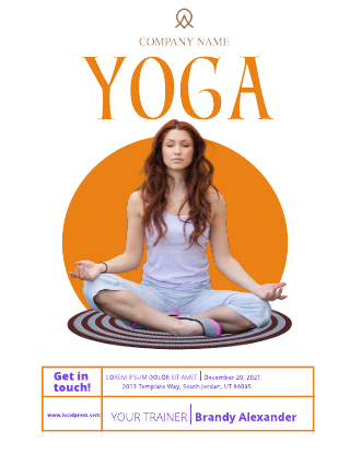 Yoga Orange/Violet Flyer Template