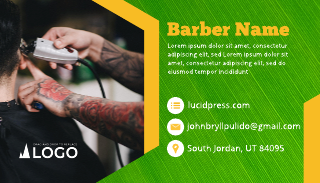 Grunge Barber Business Card Template
