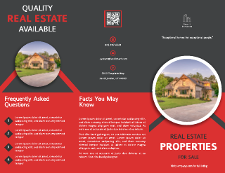 Real Estate Red Brochure Template