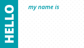 Color Block Name Tag Template