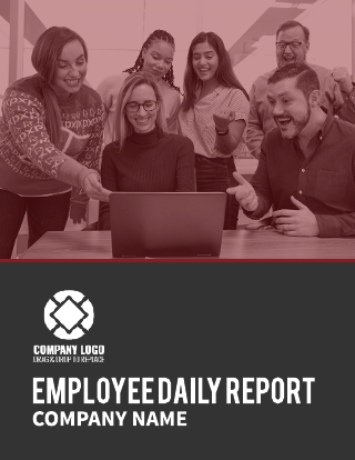 Monochrome Simple Employee Daily Report Template
