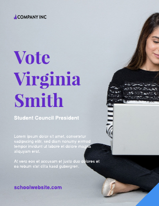 Student council campaign poster template
