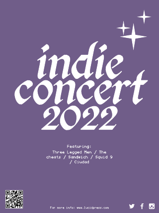 Violet Indie Concert Poster Template