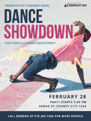 Block Party Dance Showdown Poster Template