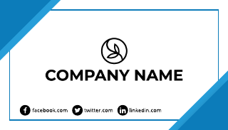 Blue Company Business Card-Elegant Template