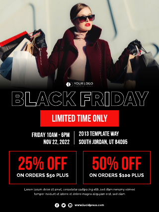 Black Friday Holiday Sale Poster Template