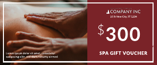 Thin Border Spa Gift Certificate Template