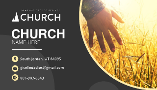 Hand Church Business Card Template