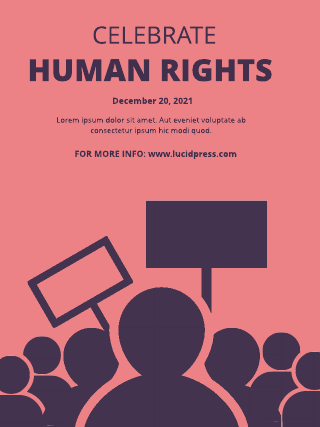 Human Rights Celebrate Poster Template