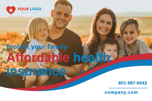 Affordable Health Insurance Direct Mail Postcard