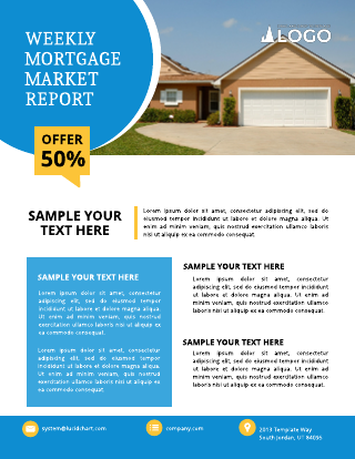 Blue Mortgage Flyer Template