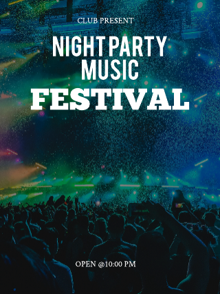 Colorful Music Festival Poster Template