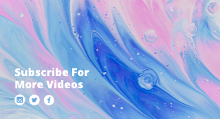 Pink and Blue Subscribe Youtube End Screen Template