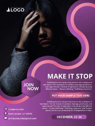 Make It Stop Human Trafficking Poster Template