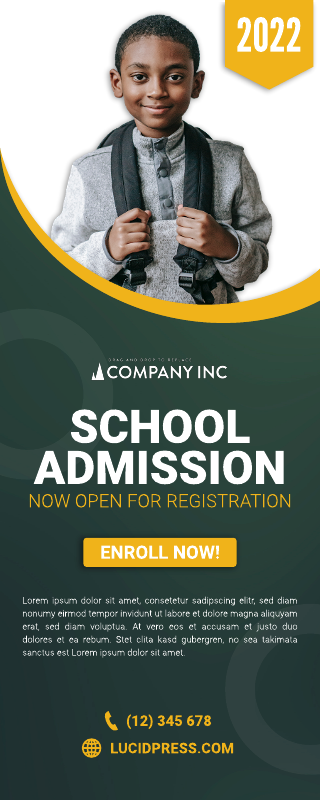 School Admission Banner Template