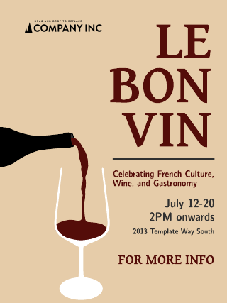 Wine French Poster Template