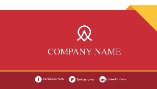 Red& Yellow Creative Business Card Template