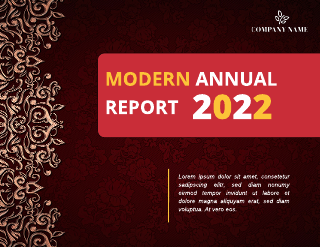 Maroon Finance Annual Report Template