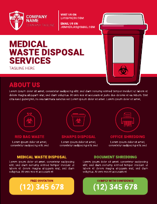 Medical Waste Disposal Services Flyer Template