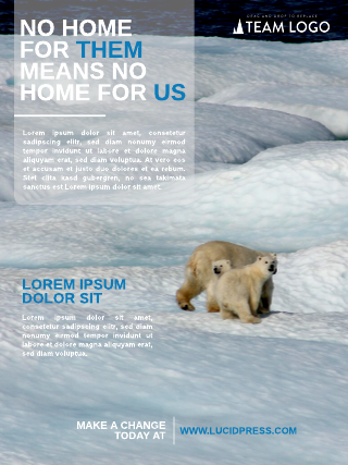 Polar Bear Image Global Warming Poster Template