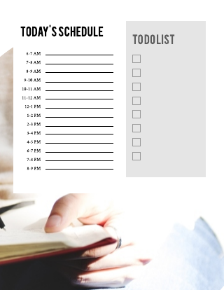 Todays Schedule Hand Writing Template Template